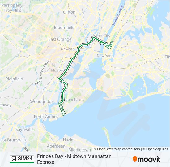 SIM24 bus Line Map