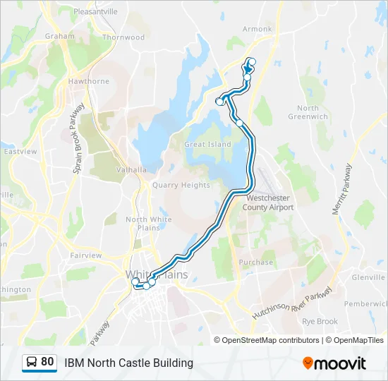 80 Bus Line Map