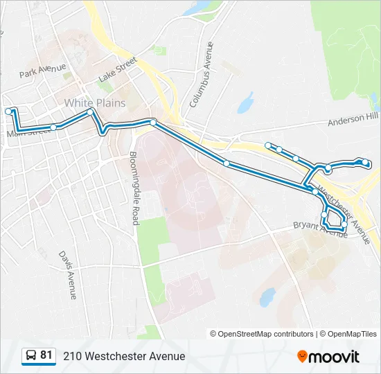 81 Bus Line Map