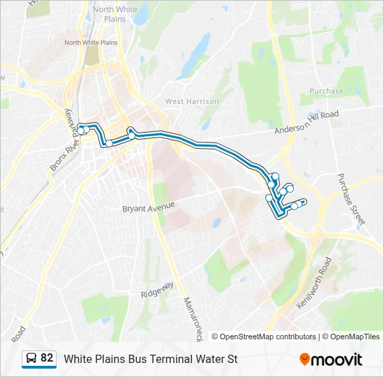 82 Route: Schedules, Stops & Maps - White Plains Bus Terminal Water St ...