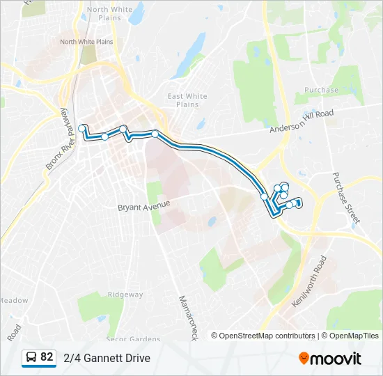 82 Bus Line Map