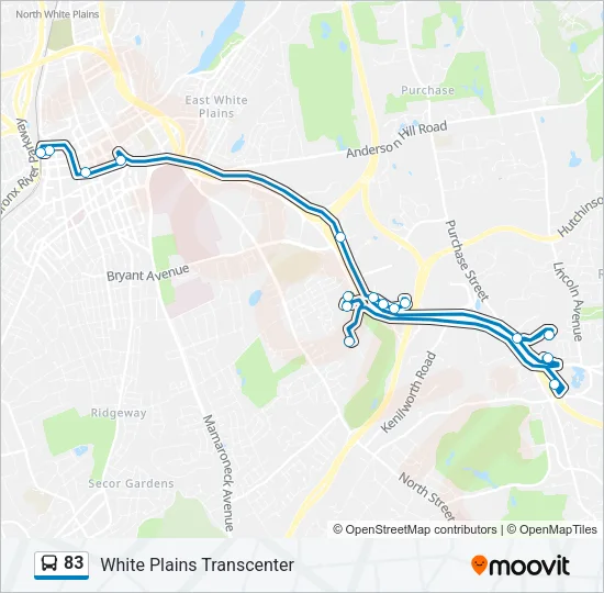 83 Bus Line Map