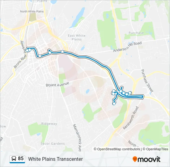 85 Bus Line Map