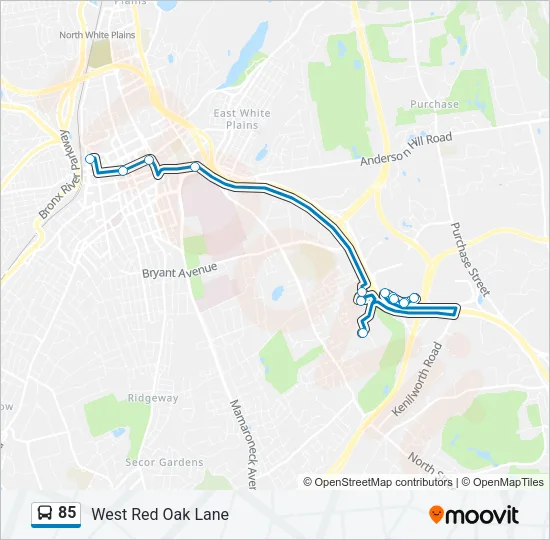 85 Bus Line Map