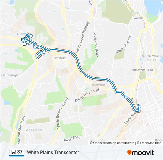 Mapa de 87 de autobús