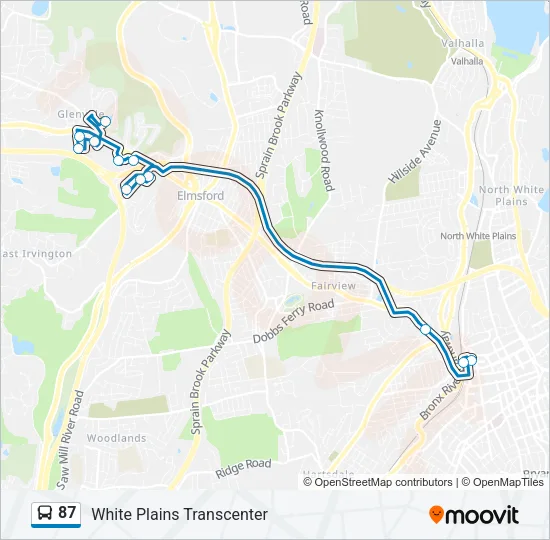 87 Bus Line Map
