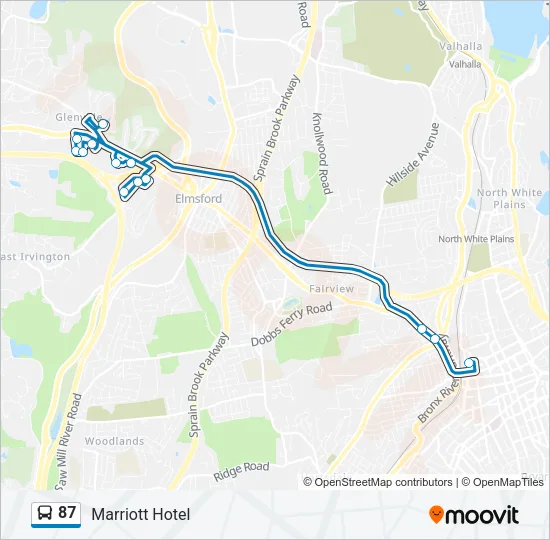 87 Bus Line Map