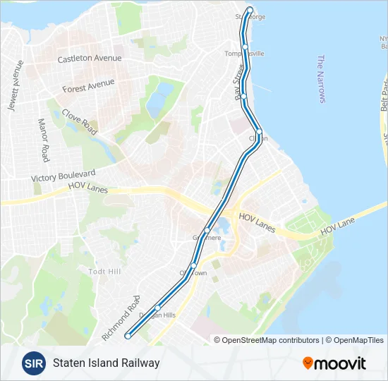 SIR Subway Line Map