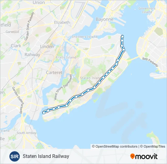 SIR Subway Line Map