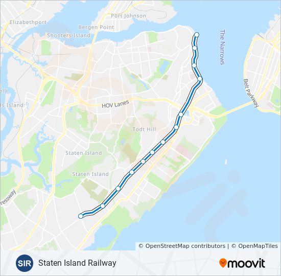 SIR subway Line Map