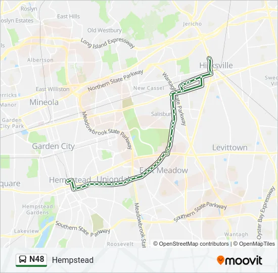 N48 Bus Line Map