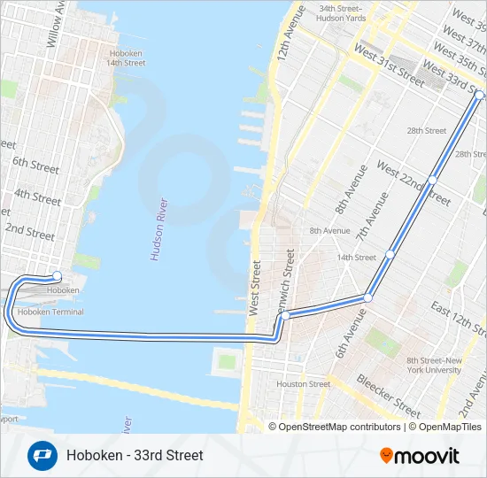 PATH Train Line Map