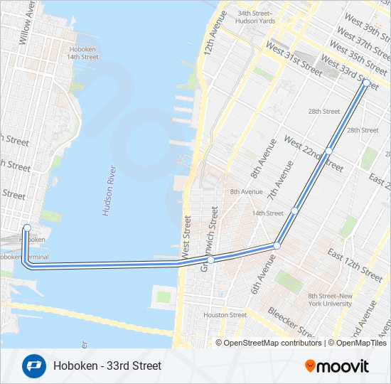 path Route: Schedules, Stops & Maps - Hoboken (Updated)