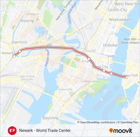 PATH Train Line Map