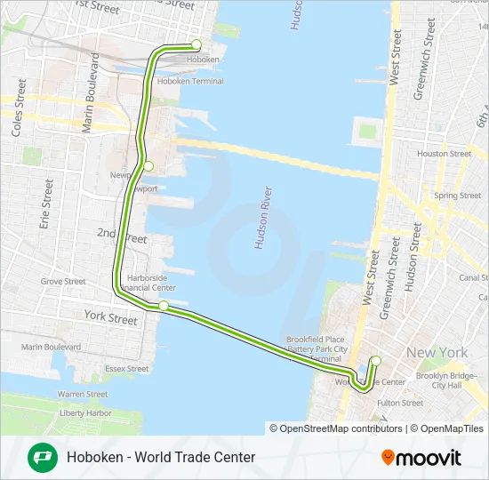 PATH Train Line Map