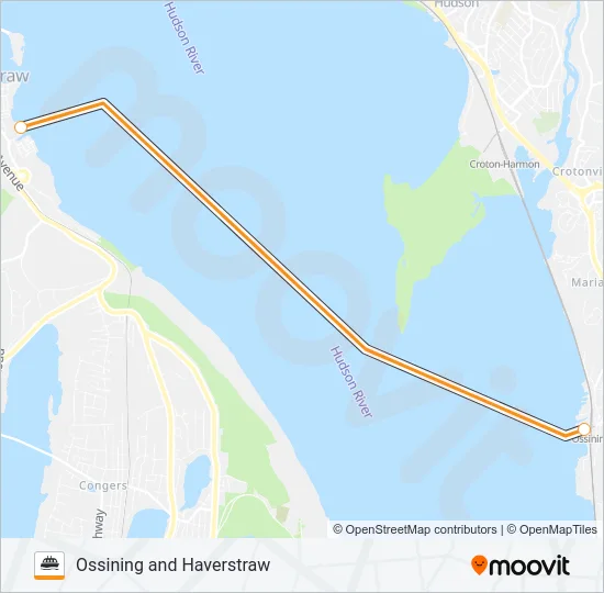 OSSINING AND HAVERSTRAW  Line Map