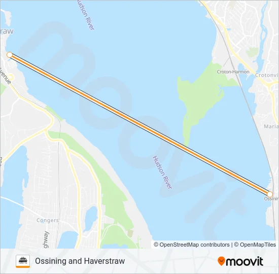 OSSINING AND HAVERSTRAW  Line Map