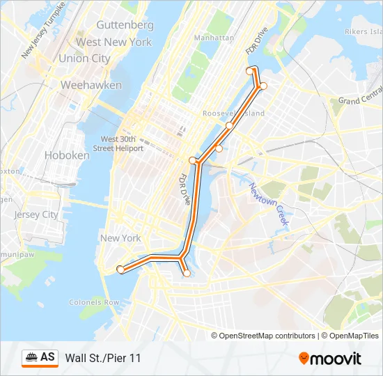 AS Ferry Line Map
