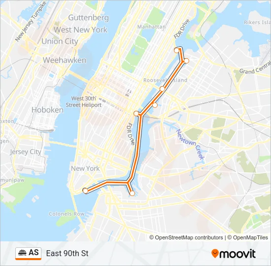 AS Ferry Line Map