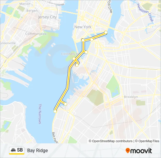 SB Ferry Line Map