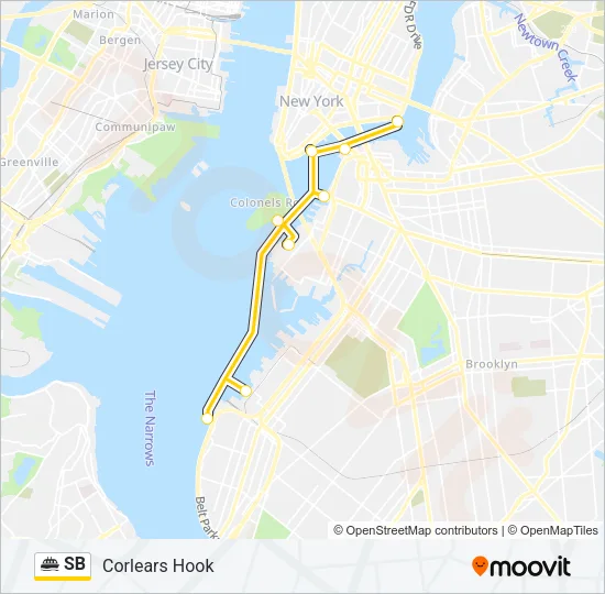 SB Ferry Line Map