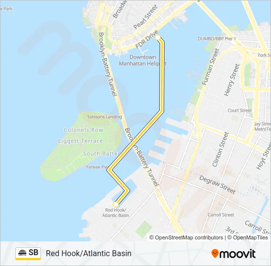 SB Ferry Line Map