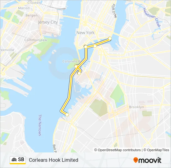 SB Ferry Line Map