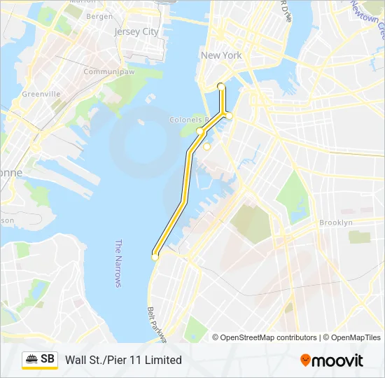 SB Ferry Line Map