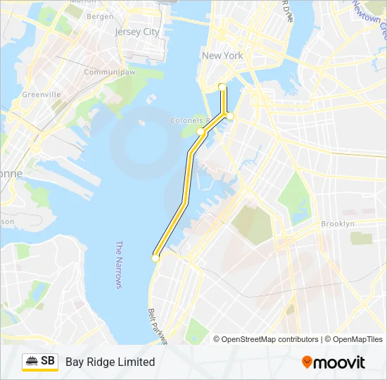 SB Ferry Line Map