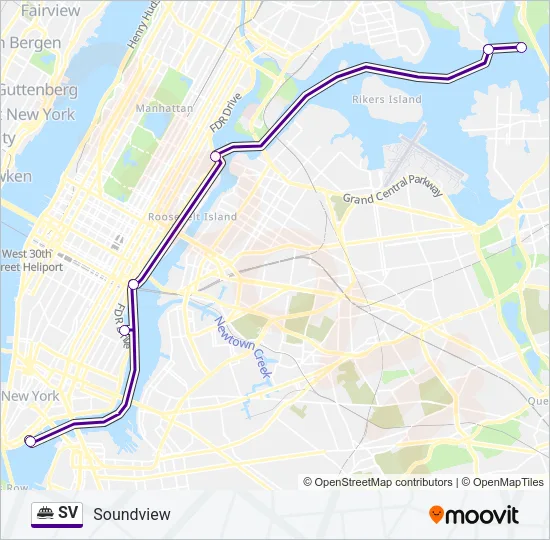 SV Ferry Line Map
