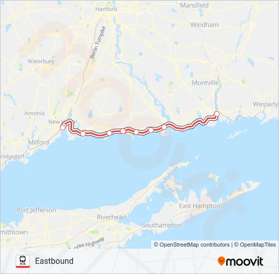 SHORE LINE EAST TRAIN  Line Map