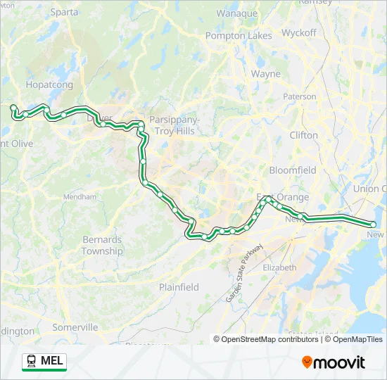 MEL Train Line Map