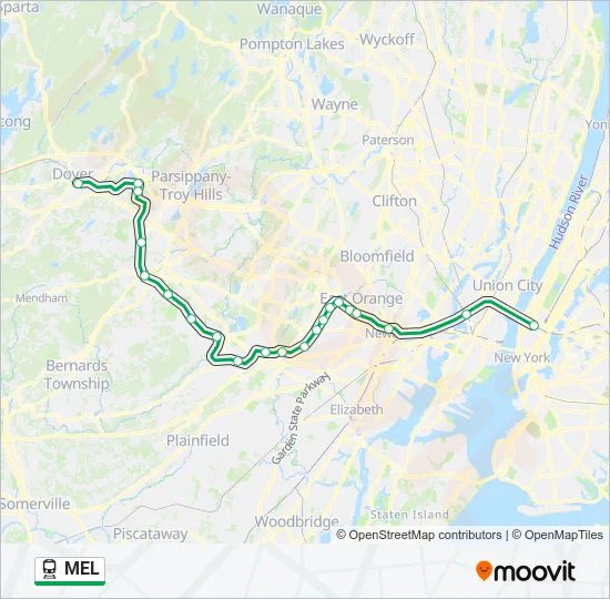 MEL Train Line Map