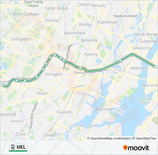 MEL Train Line Map