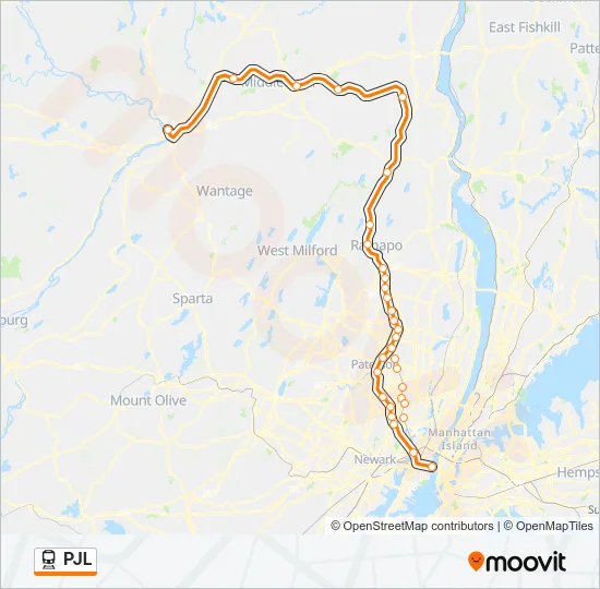 PJL Train Line Map