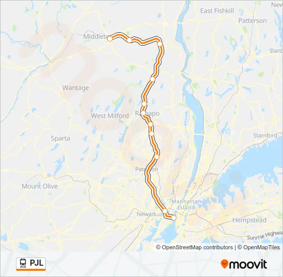PJL Train Line Map