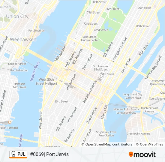 Port Jervis Line Map Pjl Route: Schedules, Stops & Maps - #0069| Port Jervis (Updated)