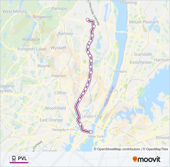PVL Train Line Map