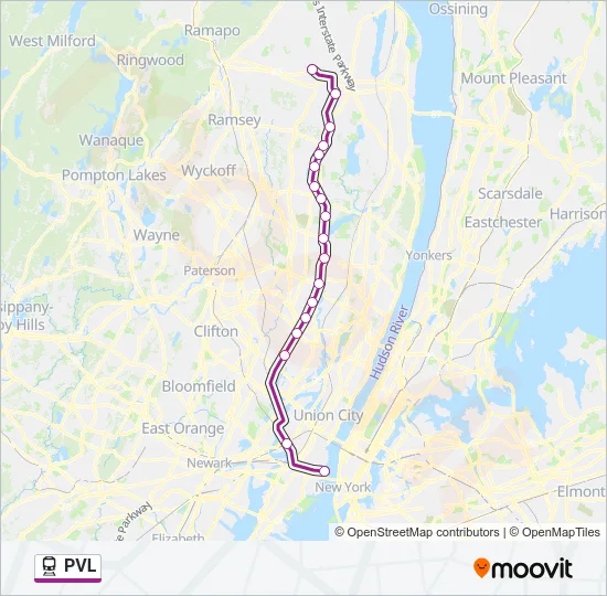 PVL Train Line Map