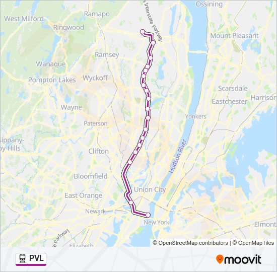 PVL train Line Map