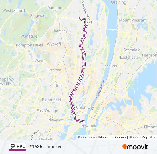pvl Route: Schedules, Stops \u0026 Maps - #1636| Hoboken (Updated)