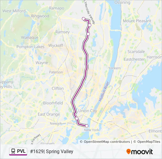 Map Of Nj Transit Train Lines Pvl Route: Schedules, Stops & Maps - #1629| Spring Valley (Updated)