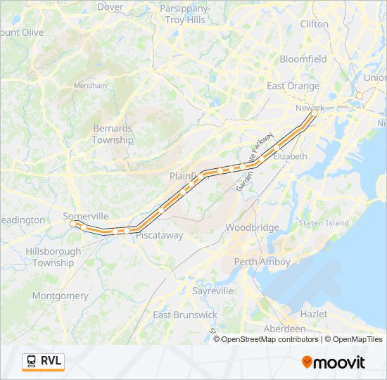 RVL Train Line Map