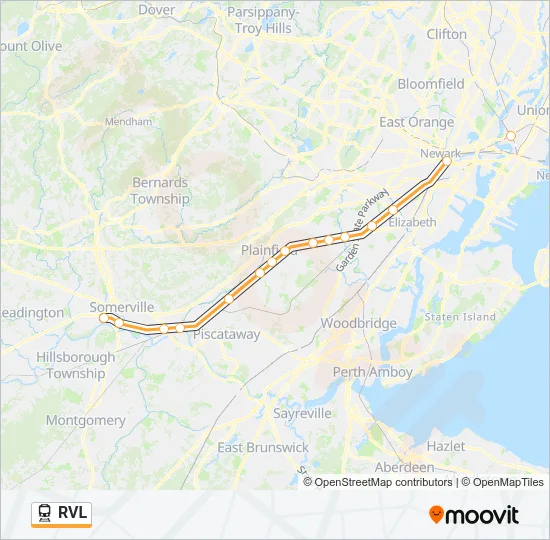 RVL Train Line Map