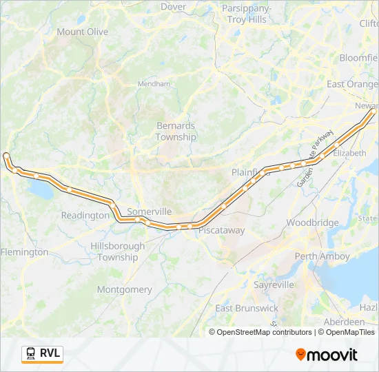 RVL Train Line Map