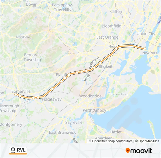 RVL Train Line Map
