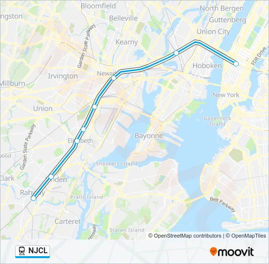 NJCL Train Line Map