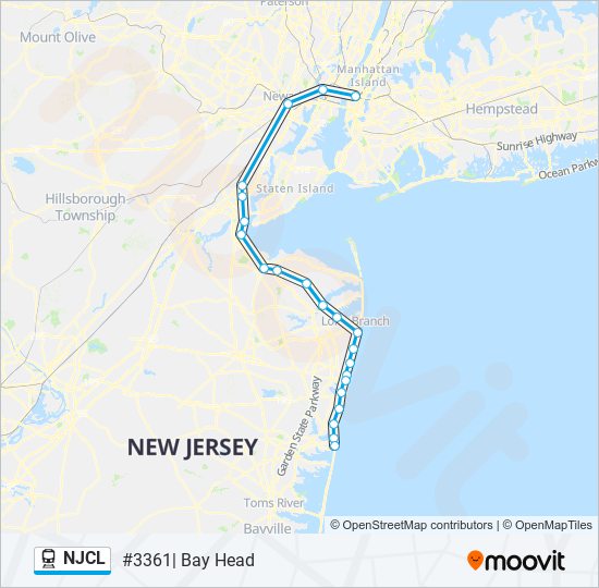 NJCL train Line Map