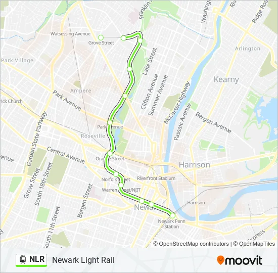 NLR Light Rail Line Map