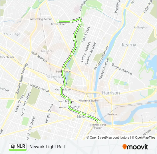 NLR Light Rail Line Map